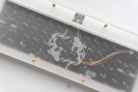 60% O-ring Frosted Clear - Koi Engraving